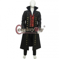 Cosplaydiy Once Upon a Time Killian Jones Captain Hook Cosplay Costume Pirate Hook outfit Cosplay Halloween cosplay Custom Made