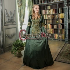 CosplayDiy Custom Made Historical Medieval Renaissance Costume Green Dress