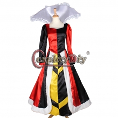 Cosplaydiy Alice in Wonderland Queen of Hearts Cosplay Costume Fancy Dress Custom Made