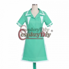 Cosplaydiy Twin Peaks Shelly Johnson Cosplay Costume Dresses Women waitress Maid dress Halloween Custom Made