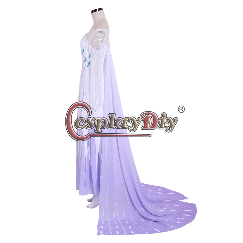 Cosplaydiy 2019 Elsa Queen White Dress Princess Elsa Snow Ice Dress Custom Madeprincess And Prince 