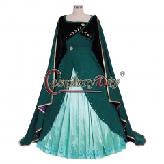 Cosplaydiy Frozen 2 Queen Princess  Anna dress cosplay costume adult snow grow princess Dress for Halloween women custom made