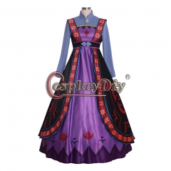 Cosplaydiy snow queen anna mother queen iduna cosplay dress custom made