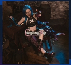 Cosplaydiy Arcane League of Legends LOL Arcane Jinx Halloween Cosplay Costume