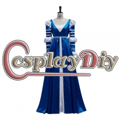 'The Borgias' Queen Lucrezia Borgia Elegant Long Sleeve Dress Medieval Women Cosplay Costume