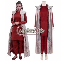 Cosplaydiy Star Wars Princess Leia Bespin Red Dress Costume Adult Carnival Outfits Cosplay Suit