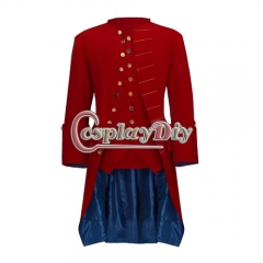 Cosplaydiy 18th Century Medieval Military Officer Cosplay Costume Renaissance Top Coat Men's Evening Dress Party Outfits