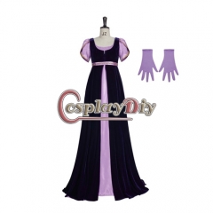 Cosplaydiy Bridgerton Kate Sharma Dress High Waistline Dress regency dress