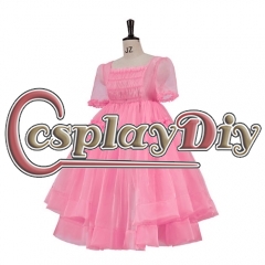 Cosplaydiy Killing Eve Villanelle Pink tutu Dress Cosplay Costume