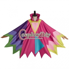 Game Undertale Cosplay Costume Unisex Stand Collar Colorful Cloak Top Halloween Carnival Party Outfits