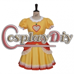 Game Princess Daisy Cosplay Costume Women Girls Halloween Masquerade Party Lolita Dress Cute Tops Skirts Suits