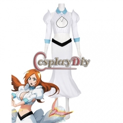 Anime Bleach Orihime Inoue Cosplay Costume Women Sexy Slim White Shirt Skirt Suit Halloween Carnival Outfit