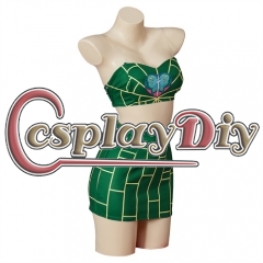 Anime JoJo's Bizarre Adventure Cosplay Costume Women's Green Tube Tops Wrap Skirts Halloween Party Sexy Outfits