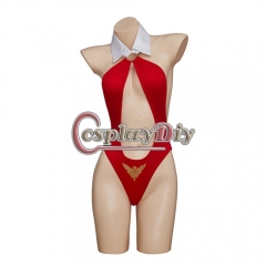 Vampirella Cosplay Costume Women Sexy Red Cutout Bodysuit Halloween Party Halter Bikini Jumpsuit