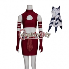 Ahsoka Cosplay Costume Red Short Skirt Suit with Hat Halloween Carnival Theme Party Outfits
