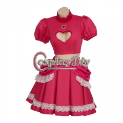 Game Princess Peach Cosplay Costume Cute Lolita Short Skirts Suit Women Halloween Carnival Masquerade Dress Up Clothing