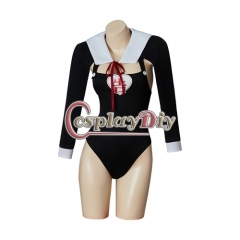 Anime Role Cosplay Costume Women's Sexy Halter Neck Bodysuit Halloween Carnival Theme Party Uniform Swimwear Suits