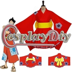 Anime One Piece Monkey D. Luffy Dress Kimono (Wano Country)