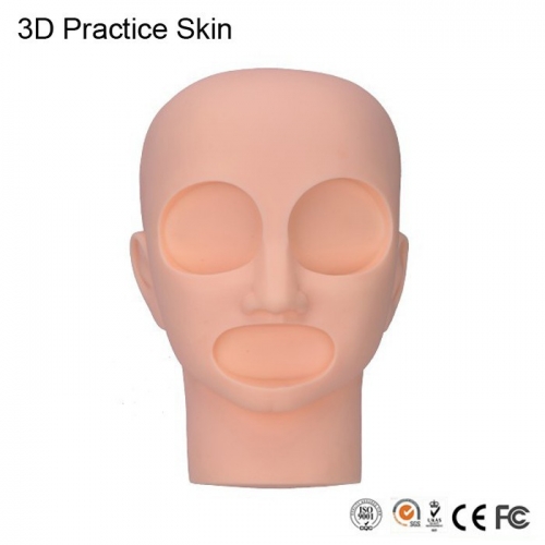 Permanent makeup practice skin replacement 2 Eyes and 1 lips training mannequin head for Tattoo Practice Skin