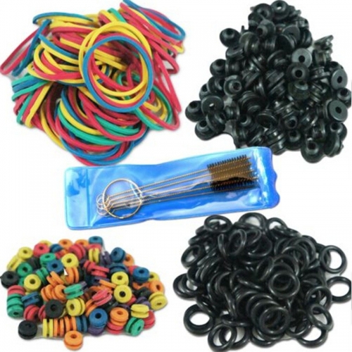 Tattoo Accessories  Tattoo Supplies Rubber O-Rings A-bar Grommet Nipple Bands machine Cleaning Brush