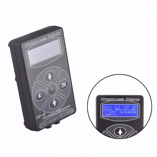Tattoo Machine タトゥーマシン LCDパワーサプラHP-2 Tattoo Power Supply Hurricane HP-2 Power Supply LCD Display