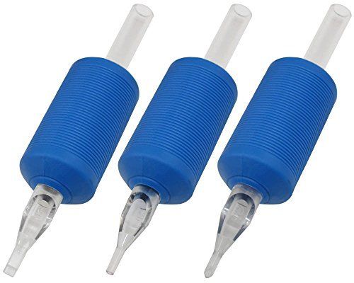 Silicone Soft Blue Disposable Tattoo Tubes with clear tip