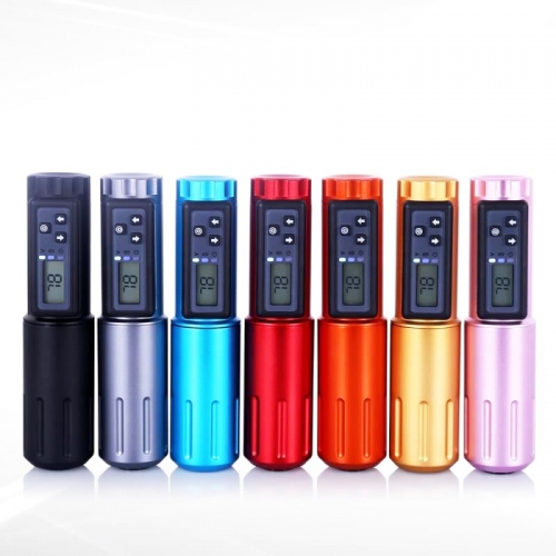 New Wireless Battery Pen Rotary Cartridge Tattoo Machine Pen with LED Display