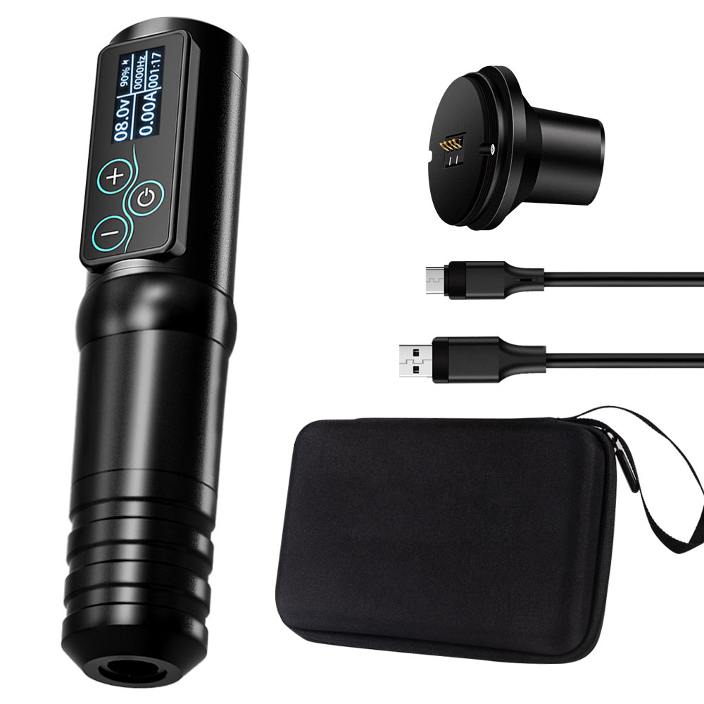 Wireless Tattoo Machine Pen Powerful Brushless Motor with Touch Screen
