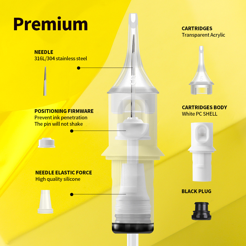 20PCS/BOX Disposable QUELLE Tattoo Cartridge Needles Sterile Needle