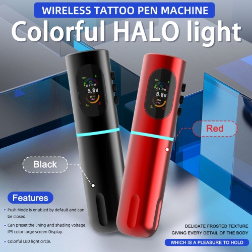 4.0mm Wireless Tattoo Machine 2000mAh Rotary Brushless Motor Tattoo Cartridges Pen with two Battery Power Supplies