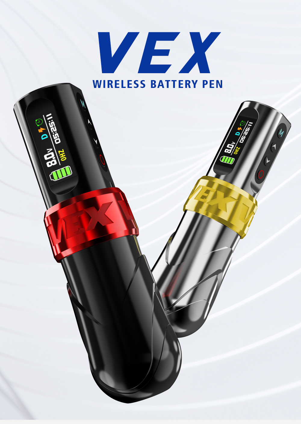 Wireless Tattoo Pen Machine Gun Kit With Two Lithium Battery LED