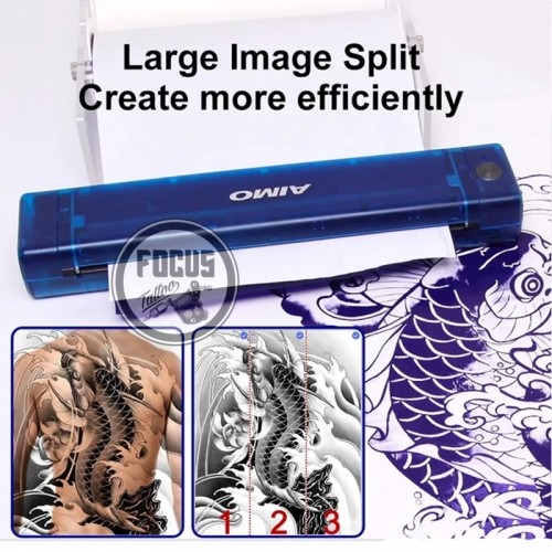 AIMO T08F 2025 New Tattoo Printer Machine Printable Shaded Image Blue-tooth Wireless Printer with 1200mAh Rechargeable Battery