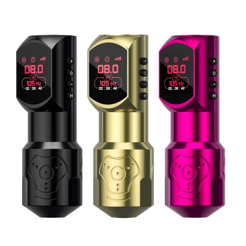 4.0mm Stroke Wireless Cartridge Tattoo Machine Pen 1500mAh LED Digital Display for Beginner Artist