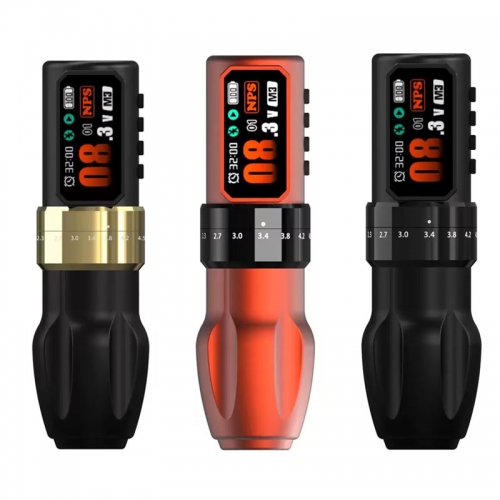Wireless Cartridge Tattoo Machine pen Rotaty Battery Pen with Portable Power Pack 2000mAh LED Digital Display