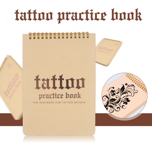 10-Pack Tattoo Practice Book | Double-Sided 1mm Silicone Tattoo Practice Skins, Elegant Binding, Ideal for Beginners