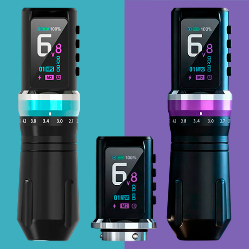 Wireless tattoo machine low noise stroke adjustable 2.3-4.5MM rotary tattoo gun with 2200mAh battery tattoo pen