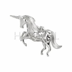 SSC72 Unicorn Horse Pendant 925 Sterling Silver Pearl Cage Mounting