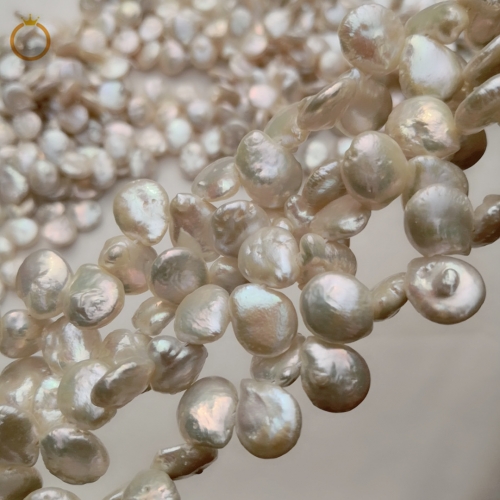 LPB01 Teardrop Top-drilled Pearls 12-13mm width White Pearl Loose Bead Strand