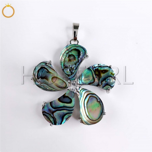 MOP210 Windmill Pendant Natural Peacock Abalone Ocean Resort Gift