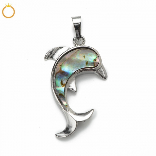 MOP11 Lovely Dolphin Charm Abalone Shell Pendant for Children