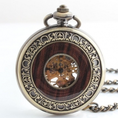 WAH280 Aeneous Antique Alloy Mechanical Mens Pocket Watch
