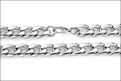 BXGN94 5 Pieces Curb Cuban Chain Mens Stainless Steel Heavy Necklace