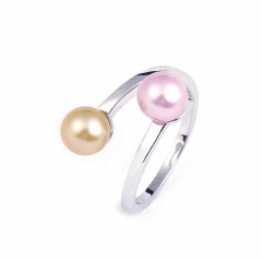 SSR174 Sterling 925 Silver Ring Mounting with Two Pearl Seat