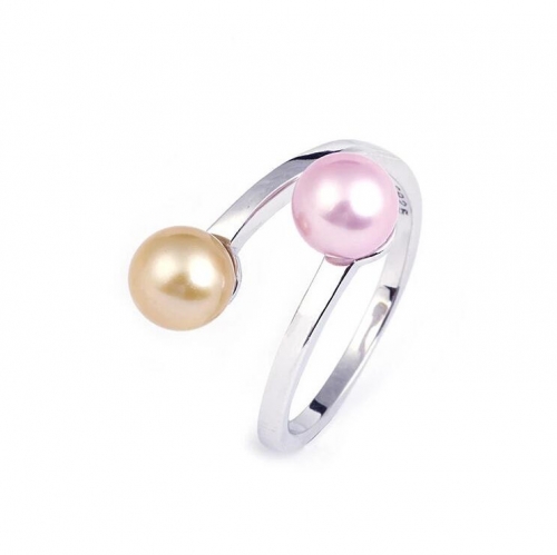 SSR174 Sterling 925 Silver Ring Mounting with Two Pearl Seat