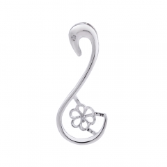 SSP242 Swan Pendant Base 925 Silver Pearl Findings without Stone