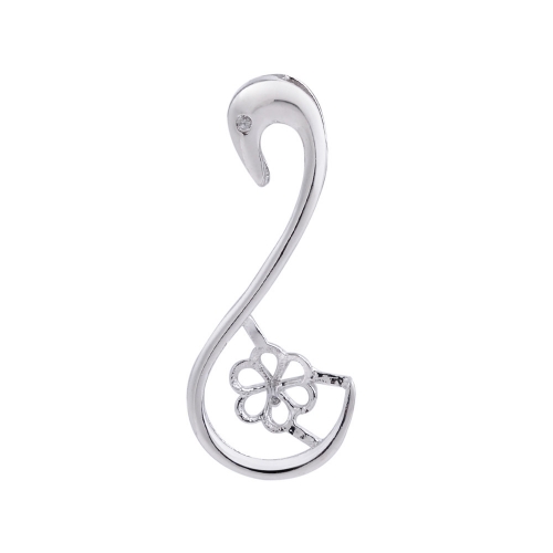 SSP242 Swan Pendant Base 925 Silver Pearl Findings without Stone