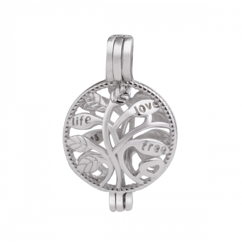 SSC91 Tree of Life Pendant 925 Silver Pearl Cage Jewelry Mountings