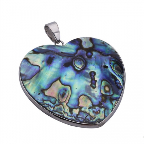 MOP192 Abalone the ear of Sea Heart Cabochons Abalone Shell Pendant