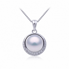 SSP19 Clear Zircons Jewelry 925 Silver Pearl Mount for Pendant Making