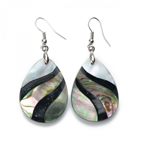 MOP39 Teardrop Paua Abalone Shell Earrings for Ladies Bohemian Jewelry
